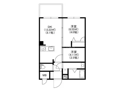 MODERN PALAZZO平尾PATH(2LDK/4階)の間取り写真