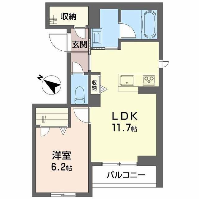 フォレナ・シュシュ(1LDK/2階)の間取り写真