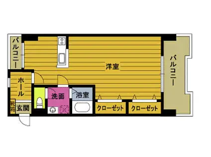 ステラコート(ワンルーム/2階)の間取り写真