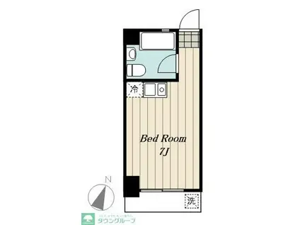 目黒グリーンコープ(ワンルーム/5階)の間取り写真