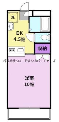 コスモハイツIII(1DK/1階)の間取り写真