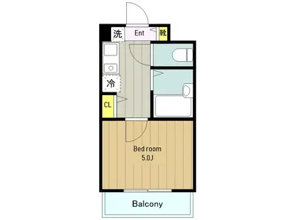エポック.ASA(1K/2階)の間取り写真