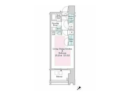 ラ・トゥール新宿ガーデン(ワンルーム/29階)の間取り写真