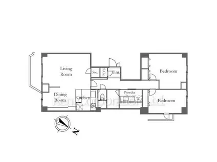 南青山第一マンションズ(2LDK/7階)の間取り写真