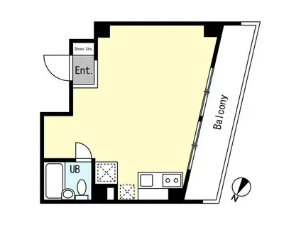 横浜ユニハイム(ワンルーム/8階)の間取り写真