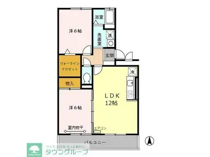 プリムローズ(2LDK/3階)の間取り写真