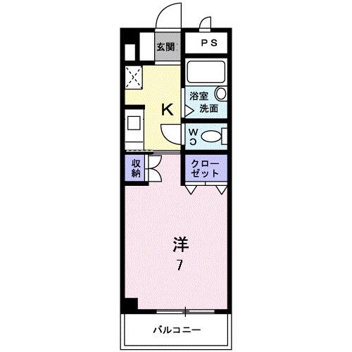 プラザ999(1K/1階)の間取り写真