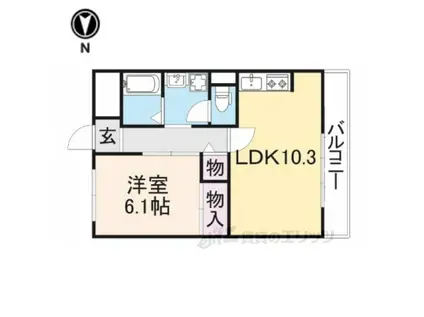 豊栄マンション(1LDK/5階)の間取り写真