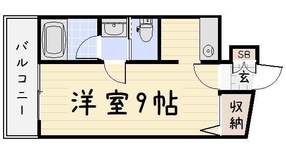 ハイツグランデ(ワンルーム/3階)の間取り写真