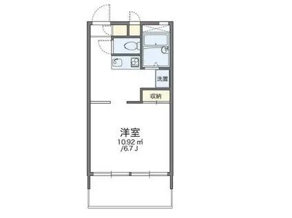 レオパレスSUZAKI(1K/1階)の間取り写真