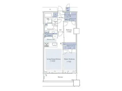 三田ガーデンヒルズ ウエストヒル ウエスト HILL(2LDK/7階)の間取り写真