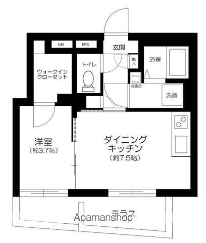 TOGGLE護国寺(1DK/1階)の間取り写真