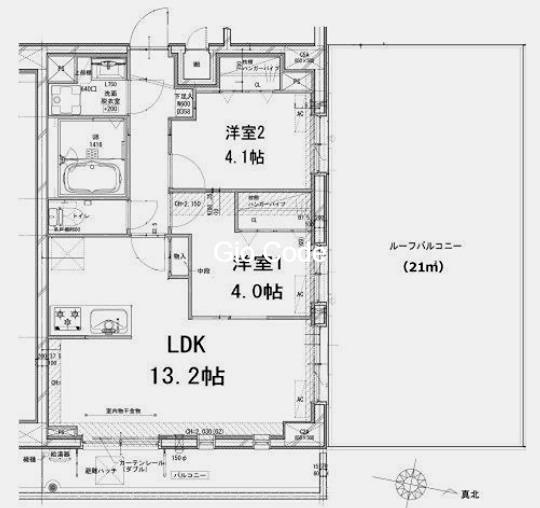DIPS竹ノ塚駅前(2LDK/8階)の間取り写真