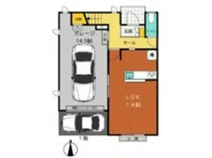 N・ガレージ(3LDK/2階)の間取り写真