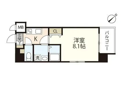 RUEX比治山橋(1K/5階)の間取り写真