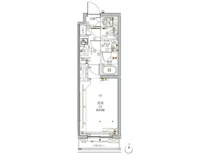 クレイシア目黒都立大学(1K/2階)の間取り写真