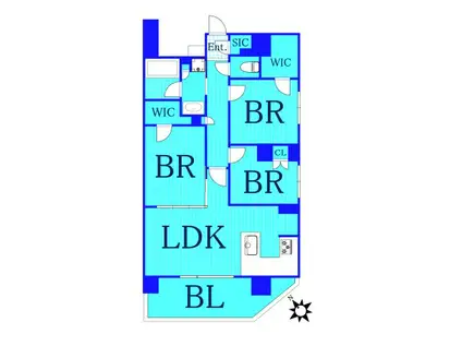 クオス新横浜(3LDK/3階)の間取り写真