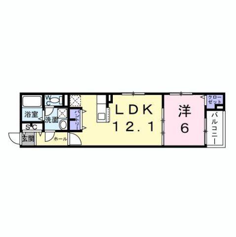 菅原2丁目アパート(1LDK/2階)の間取り写真