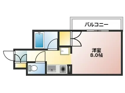 SNOW HOUSE II(1K/2階)の間取り写真