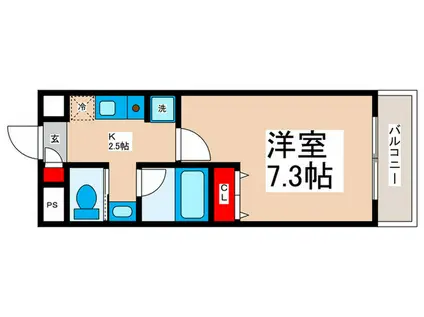 フレア堀江(1K/7階)の間取り写真