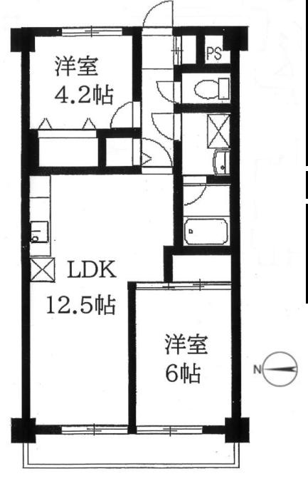 メゾン・ラ・ポート(2LDK/2階)の間取り写真