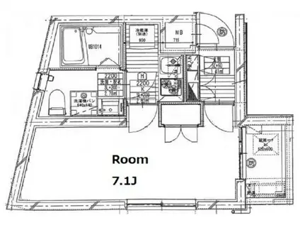 アールブリュット大森町I(1K/4階)の間取り写真