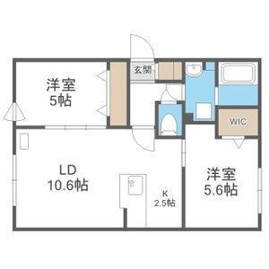 ELYSEE313(2LDK/4階)の間取り写真