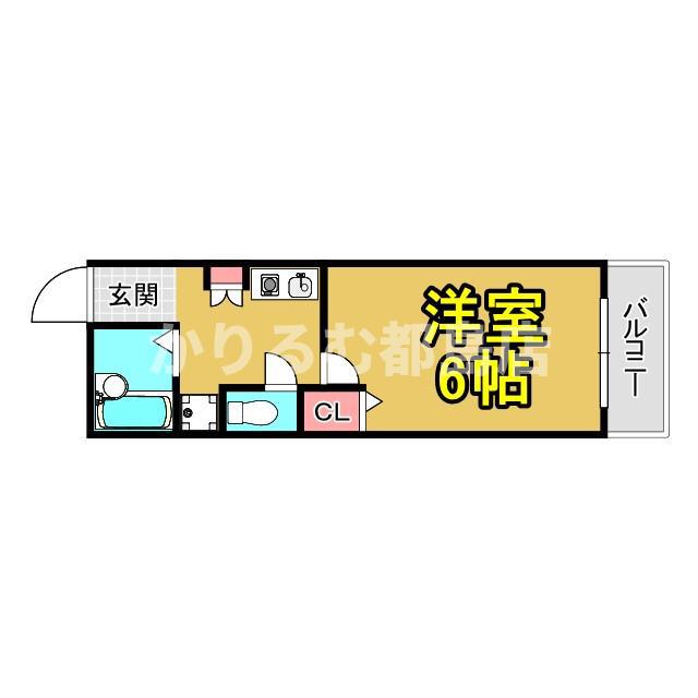 グリーンプラザ城東(1K/5階)の間取り写真