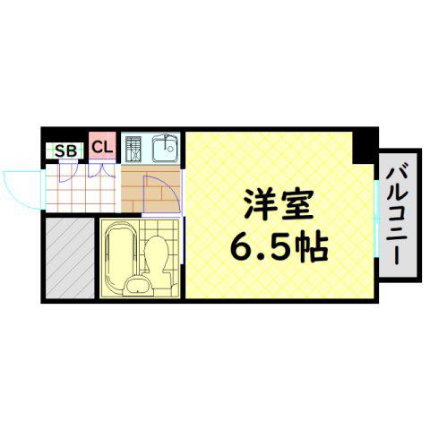 シャンテジョイフル(1K/3階)の間取り写真