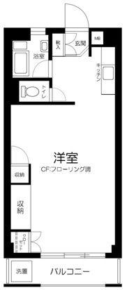 オーク菊名マンション(ワンルーム/2階)の間取り写真