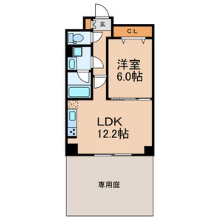 M-FLAT(1LDK/1階)の間取り写真