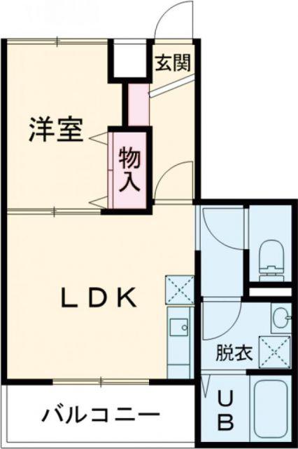 グランコート銀座(1LDK/2階)の間取り写真