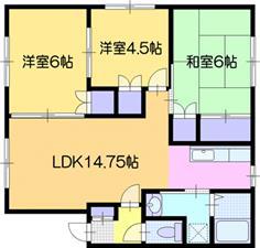 アルファー高砂(3LDK/3階)の間取り写真