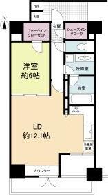 プライムアーバン堺筋本町(1LDK/10階)の間取り写真