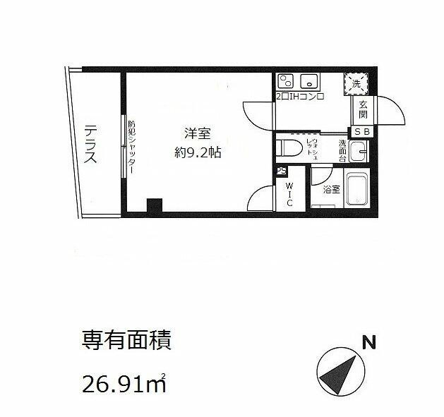 アセット瑞江(1K/1階)の間取り写真