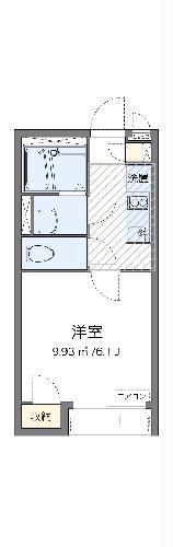 クレイノMZ三河島(1K/2階)の間取り写真