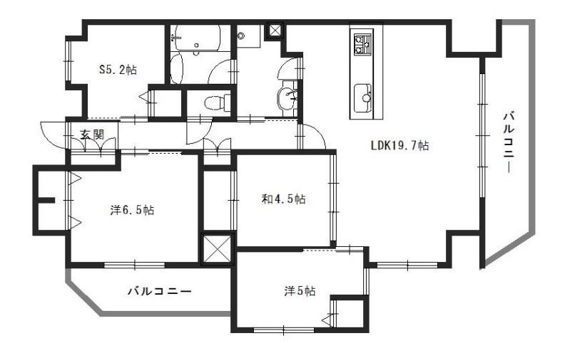 ワコーレ姫路京口マークス(3SLDK/10階)の間取り写真