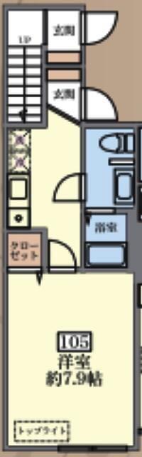 コンフォルトテン(1K/1階)の間取り写真