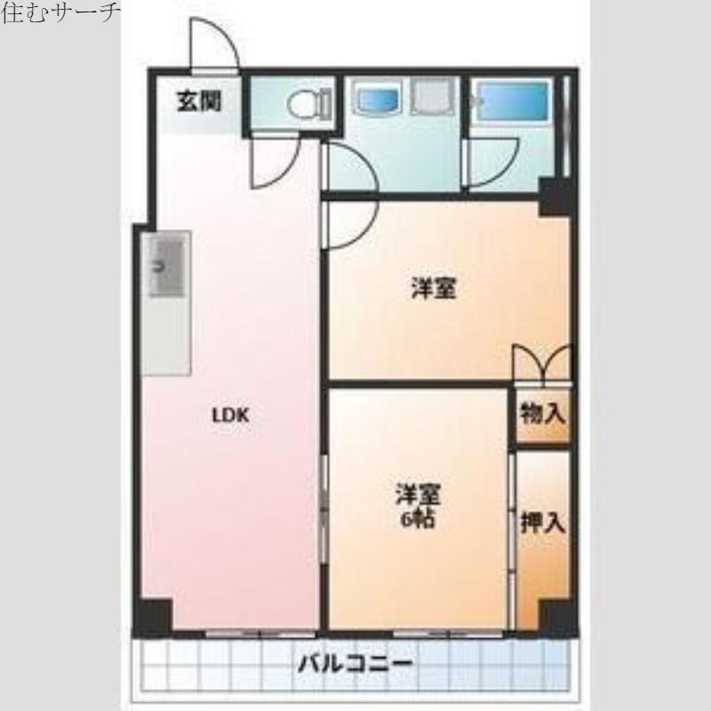 メゾン・ヴァンベール(2LDK/8階)の間取り写真