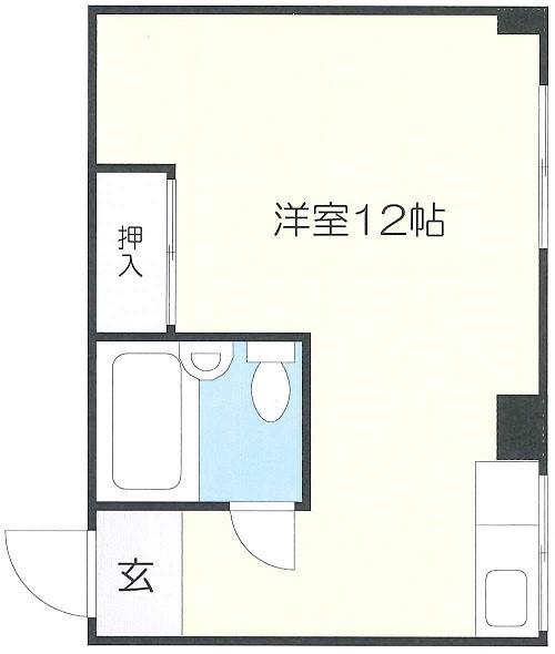 福山ビル(ワンルーム/3階)の間取り写真