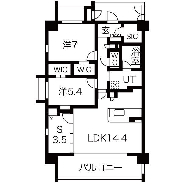 GRAN MONSILVA(2SLDK/4階)の間取り写真