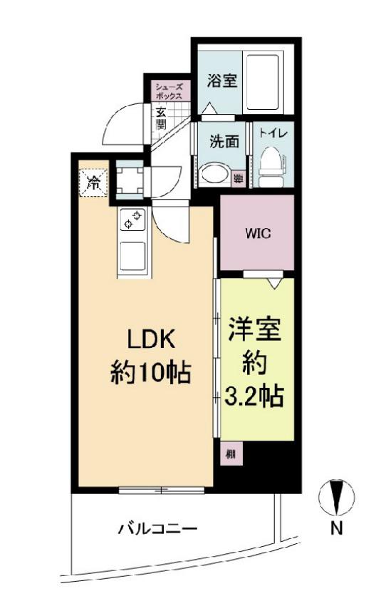 セレニテ堺筋本町プリエ(1LDK/12階)の間取り写真