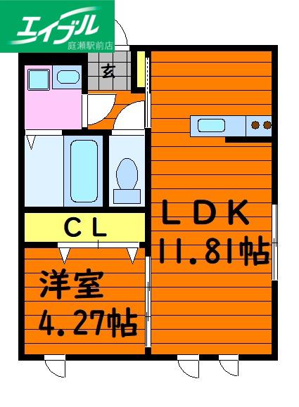 SARAH - サラ -(1LDK/1階)の間取り写真