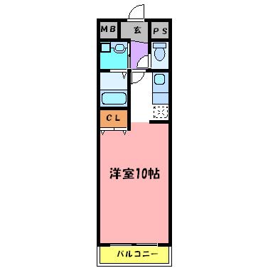 いちご館(1K/3階)の間取り写真