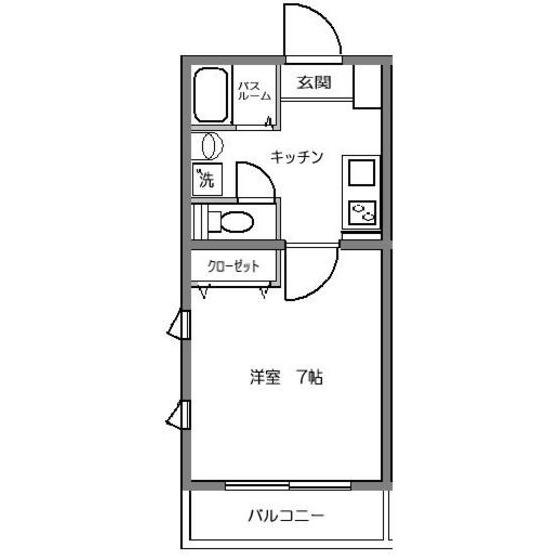 MTフラッツ(1K/2階)の間取り写真