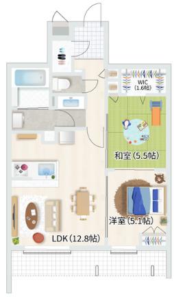 ウエスタンハイツ18(2LDK/1階)の間取り写真