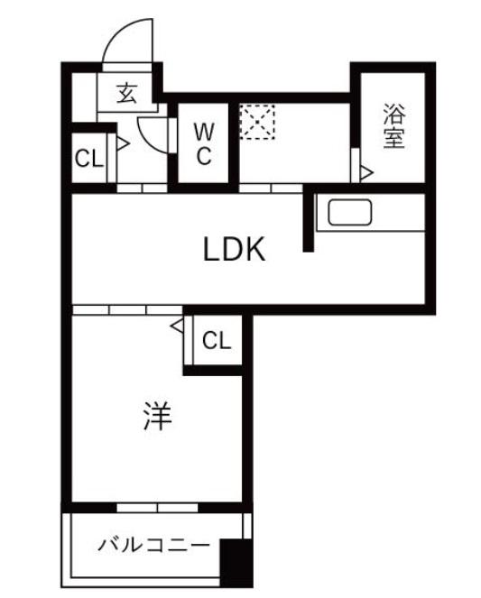 ザ・サンクタス宝塚駅前(1LDK/5階)の間取り写真