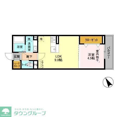KAIJIN-SO(1LDK/1階)の間取り写真