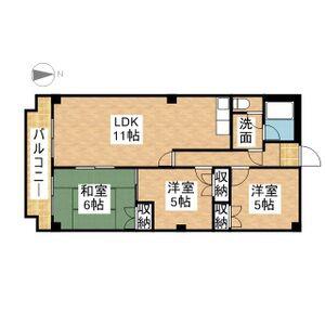 ピアニシキ徳川(3LDK/3階)の間取り写真