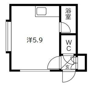 ガーデンヒルズ32(ワンルーム/1階)の間取り写真